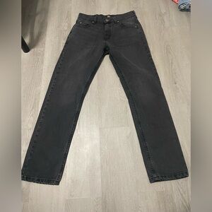 Lee Men's Dark Gray Straight Jeans